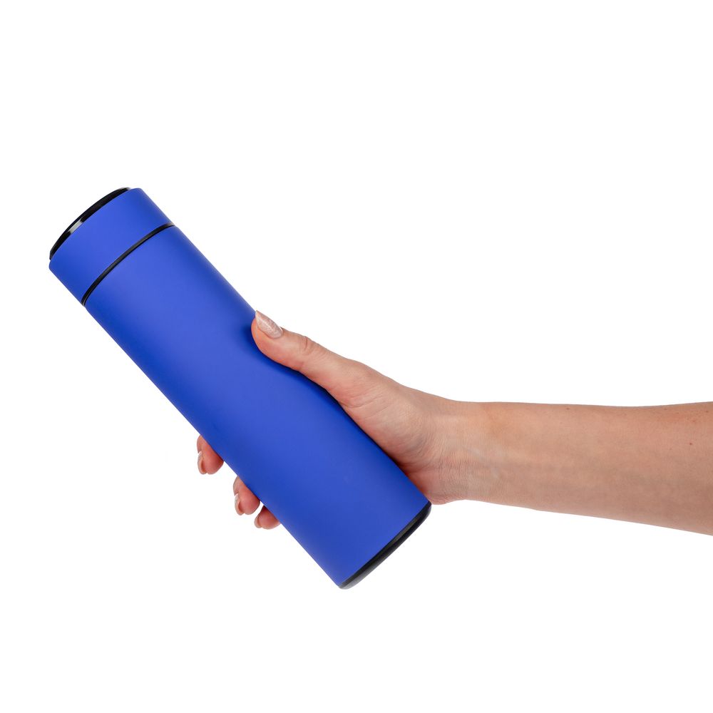 Смарт-бутылка с заменяемой батарейкой Long Therm Soft Touch, синяя Смарт-бутылка с заменяемой батарейкой Long Therm Soft Touch, синяя