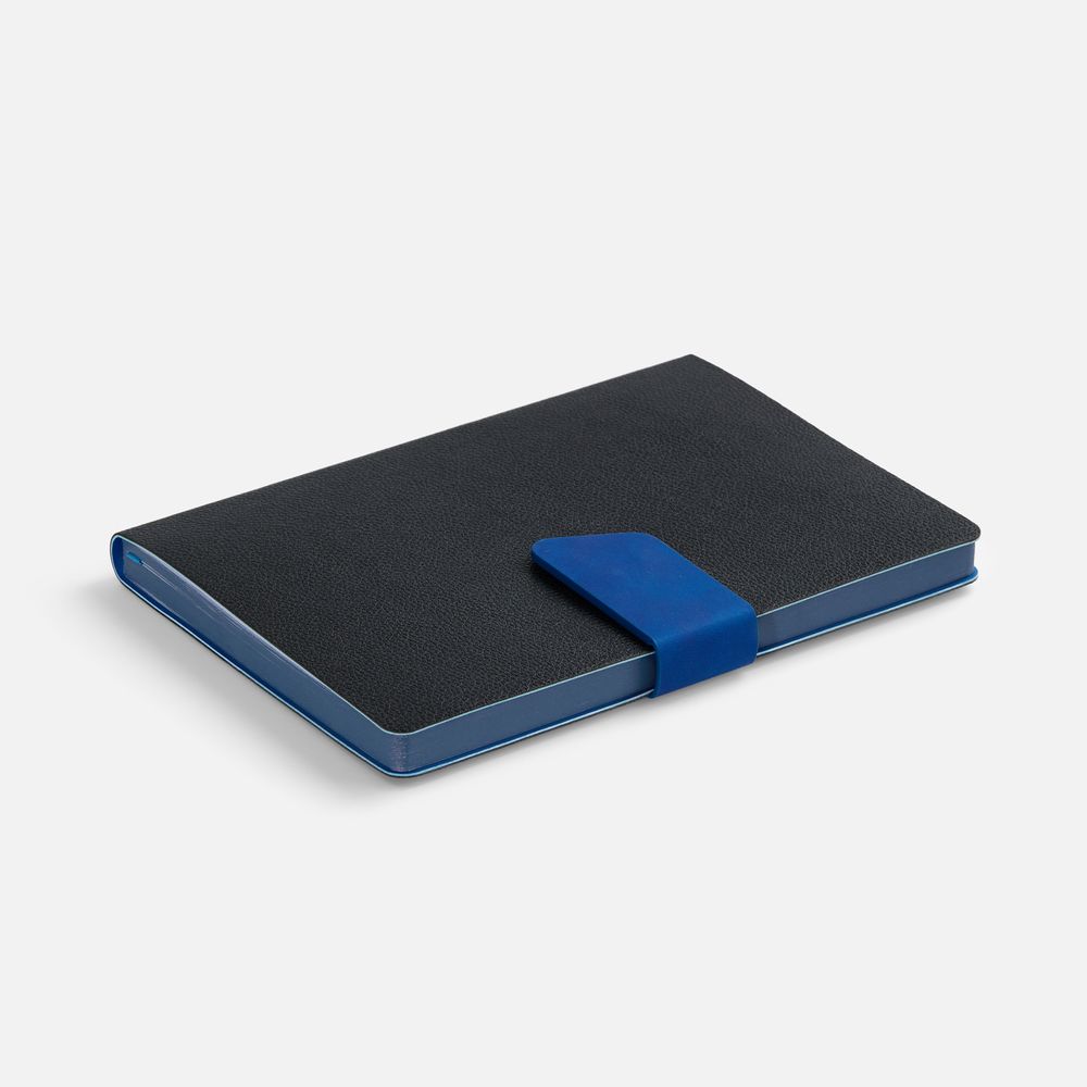 Ежедневник Boom, недатированный, черный с ярко-синий