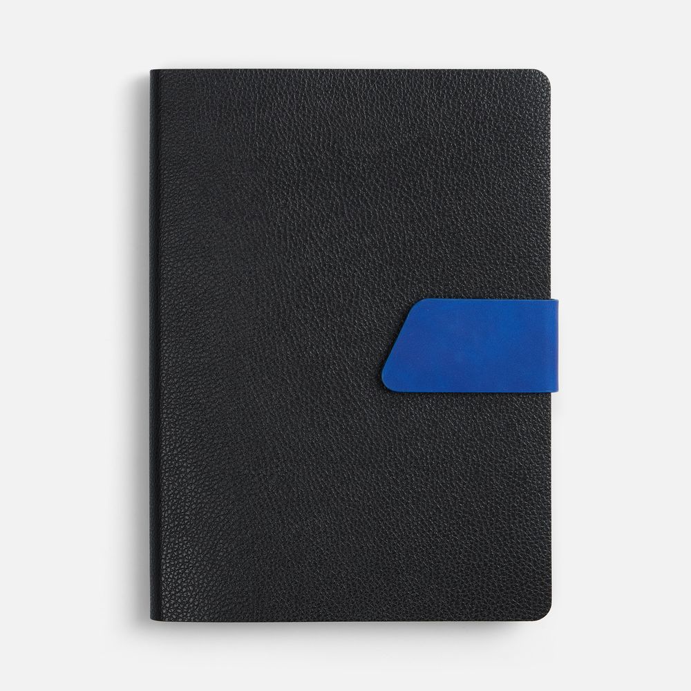 Ежедневник Boom, недатированный, черный с ярко-синий
