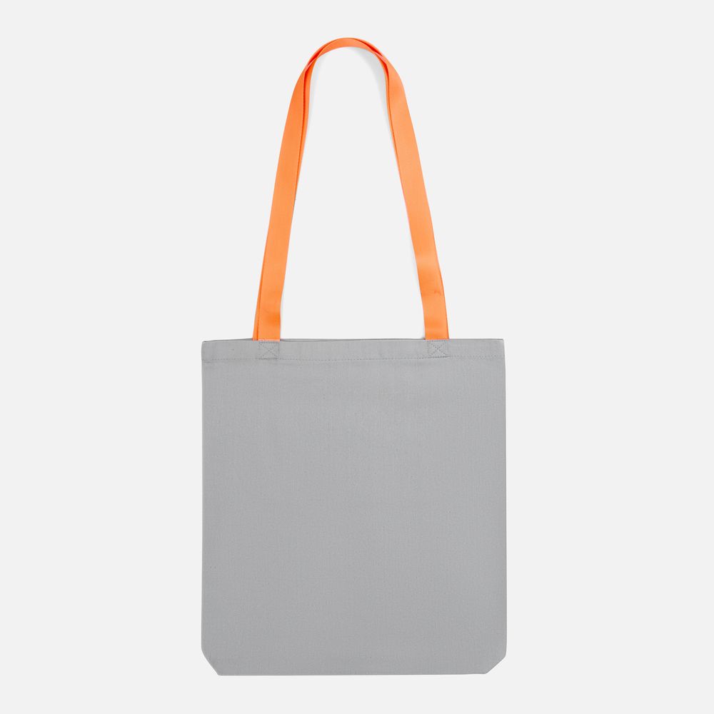 Шопер B4, серый с оранжевыми ручками