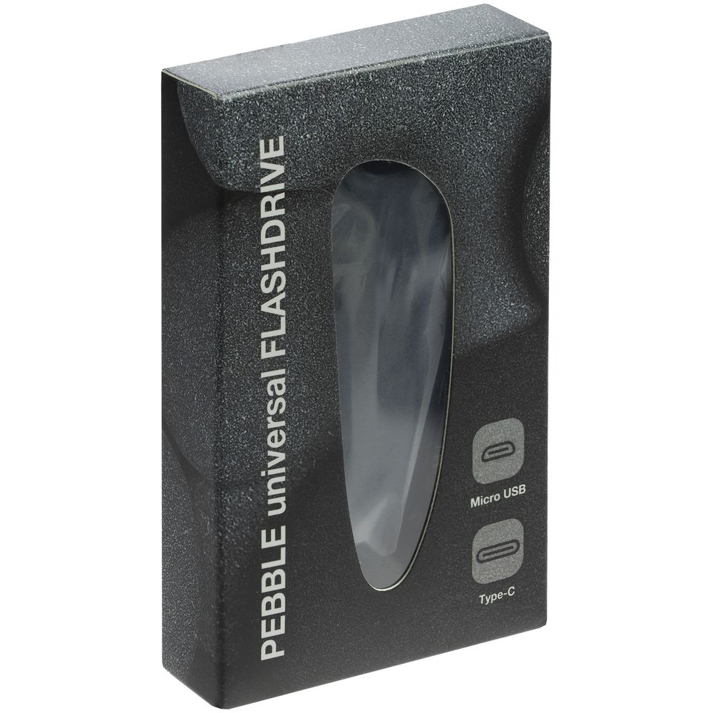 Флешка Pebble Universal, USB 3.0, серо-синяя, 32 Гб Флешка Pebble Universal, USB 3.0, серо-синяя, 32 Гб