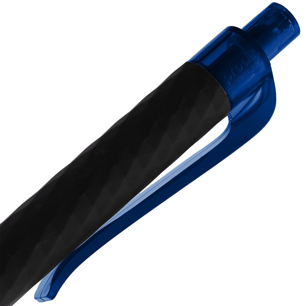 Ручка шариковая Prodir QS01 PRT-P Soft Touch, черная с синим Ручка шариковая Prodir QS01 PRT-P Soft Touch, черная с синим