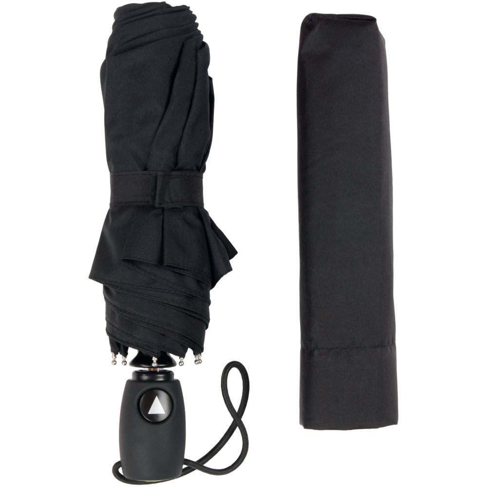 Зонт складной Comfort, черный Зонт складной Comfort, черный