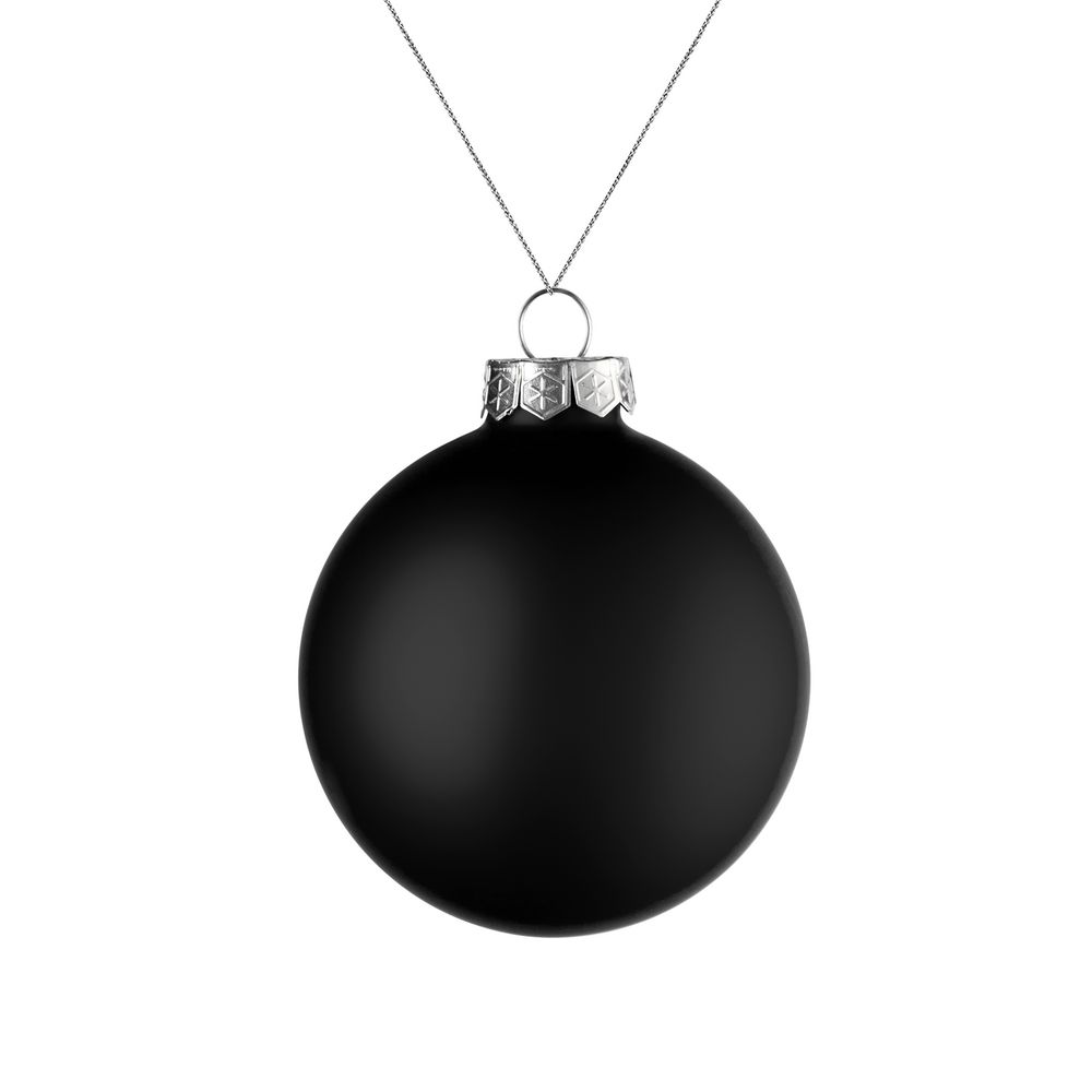 Елочный шар Finery Matt, 8 см, матовый черный Елочный шар Finery Matt, 8 см, матовый черный
