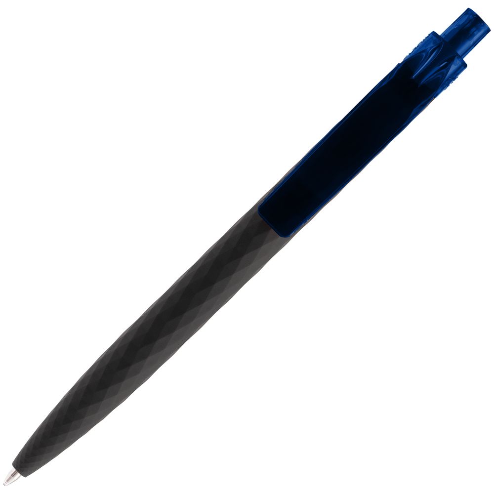 Ручка шариковая Prodir QS01 PRT-P Soft Touch, черная с синим Ручка шариковая Prodir QS01 PRT-P Soft Touch, черная с синим