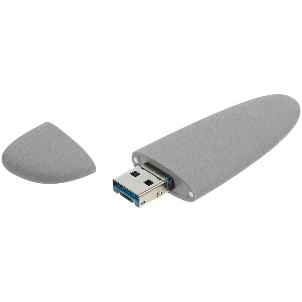 Флешка Pebble Universal, USB 3.0, серая, 64 Гб Флешка Pebble Universal, USB 3.0, серая, 64 Гб