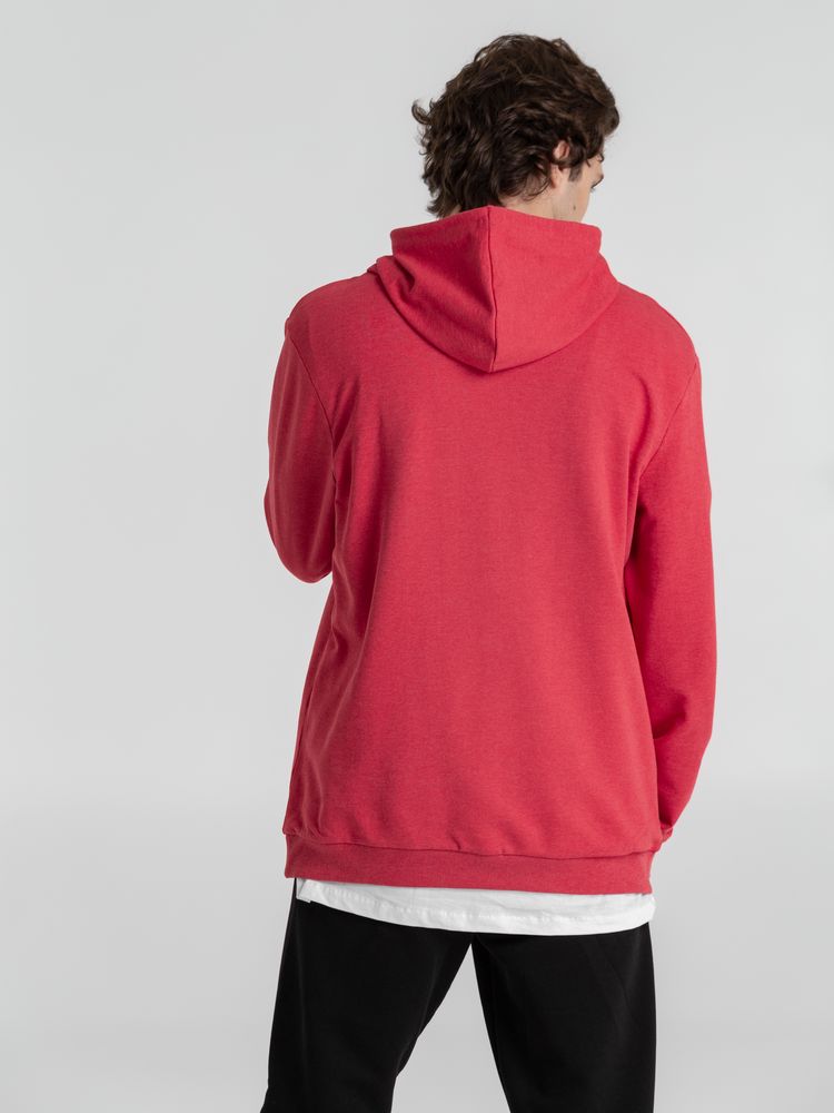 Толстовка с капюшоном унисекс Hoodie, красный меланж Толстовка с капюшоном унисекс Hoodie, красный меланж