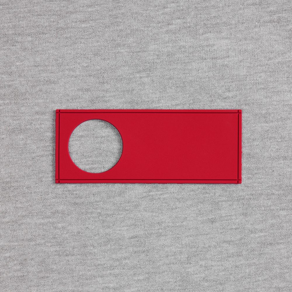 Лейбл из ПВХ с вырубкой «Круг», красный