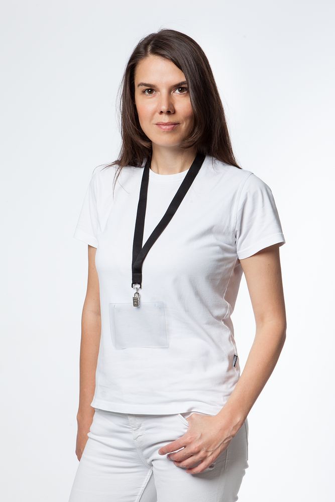 Лента для бейджа Neckband, черная Лента для бейджа Neckband, черная