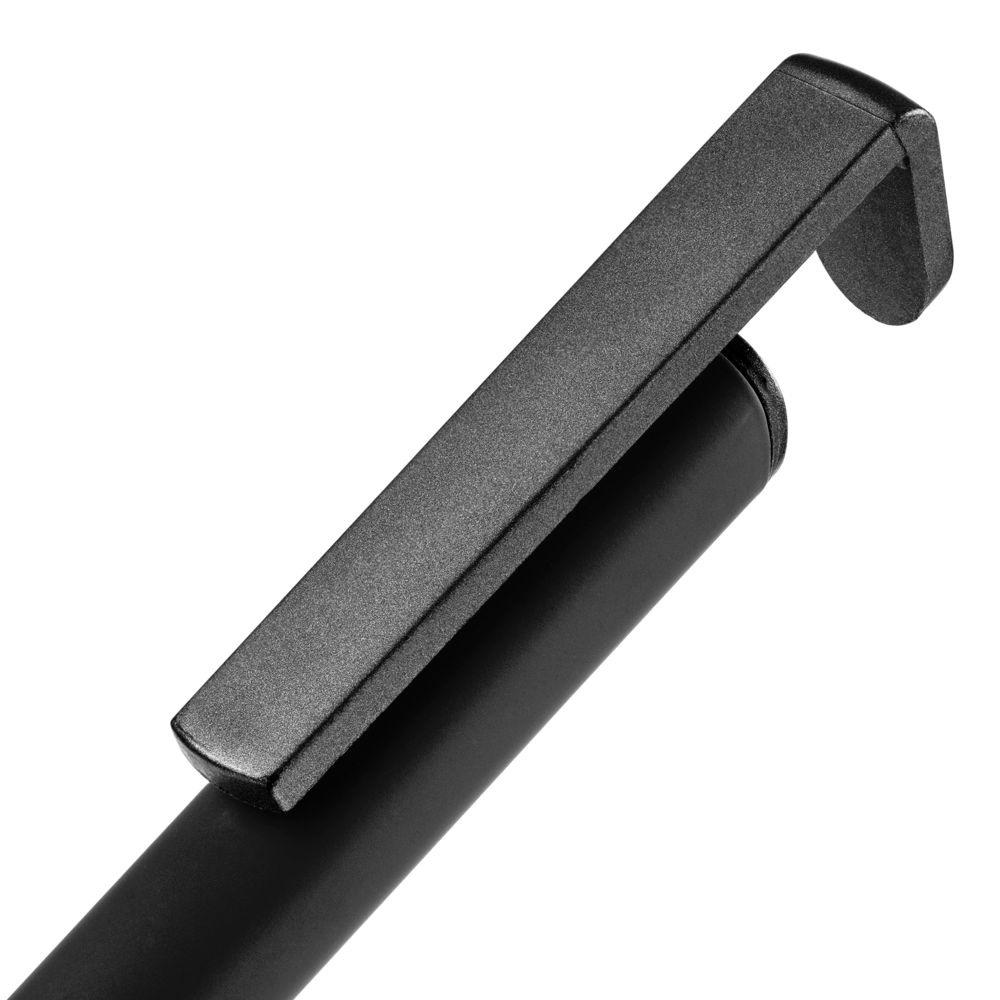 Ручка шариковая Standic с подставкой для телефона, черная Ручка шариковая Standic с подставкой для телефона, черная