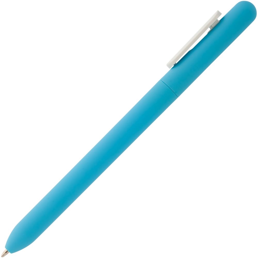 Ручка шариковая Swiper Soft Touch, голубая с белым Ручка шариковая Swiper Soft Touch, голубая с белым