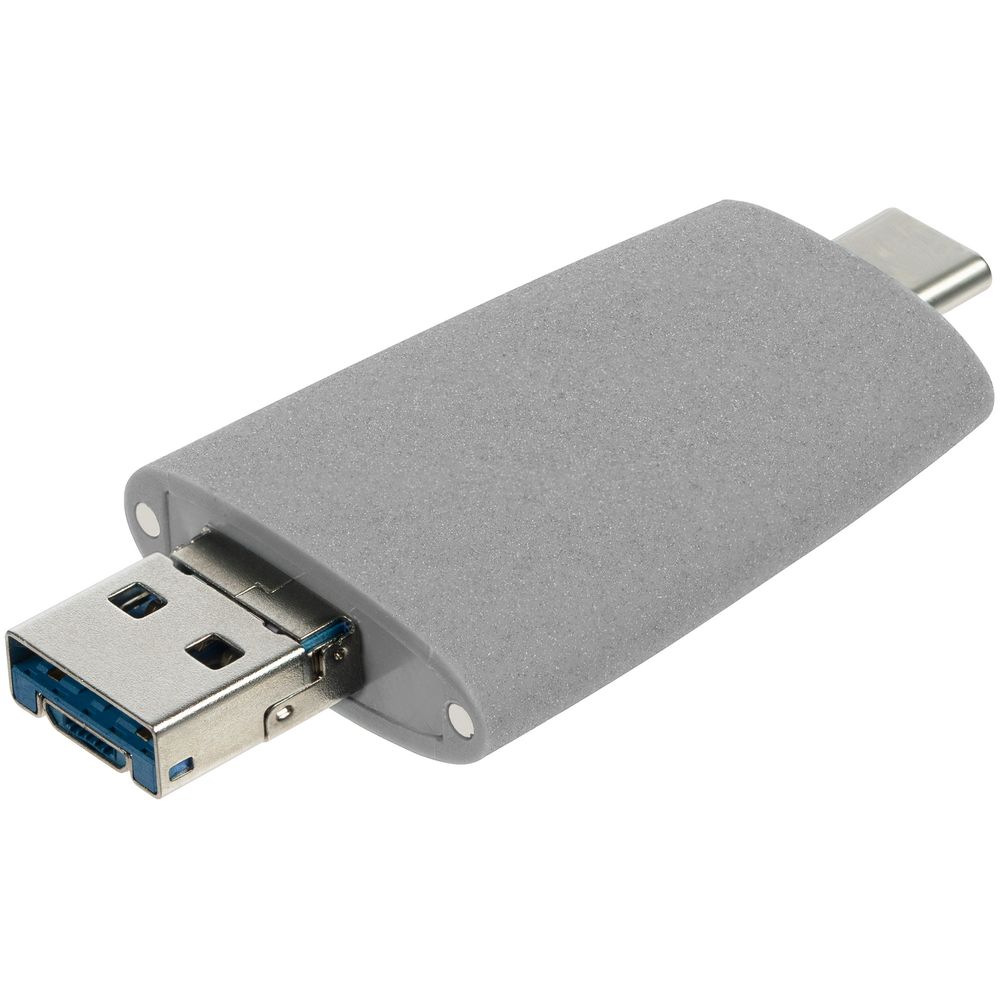 Флешка Pebble Universal, USB 3.0, серая, 64 Гб Флешка Pebble Universal, USB 3.0, серая, 64 Гб
