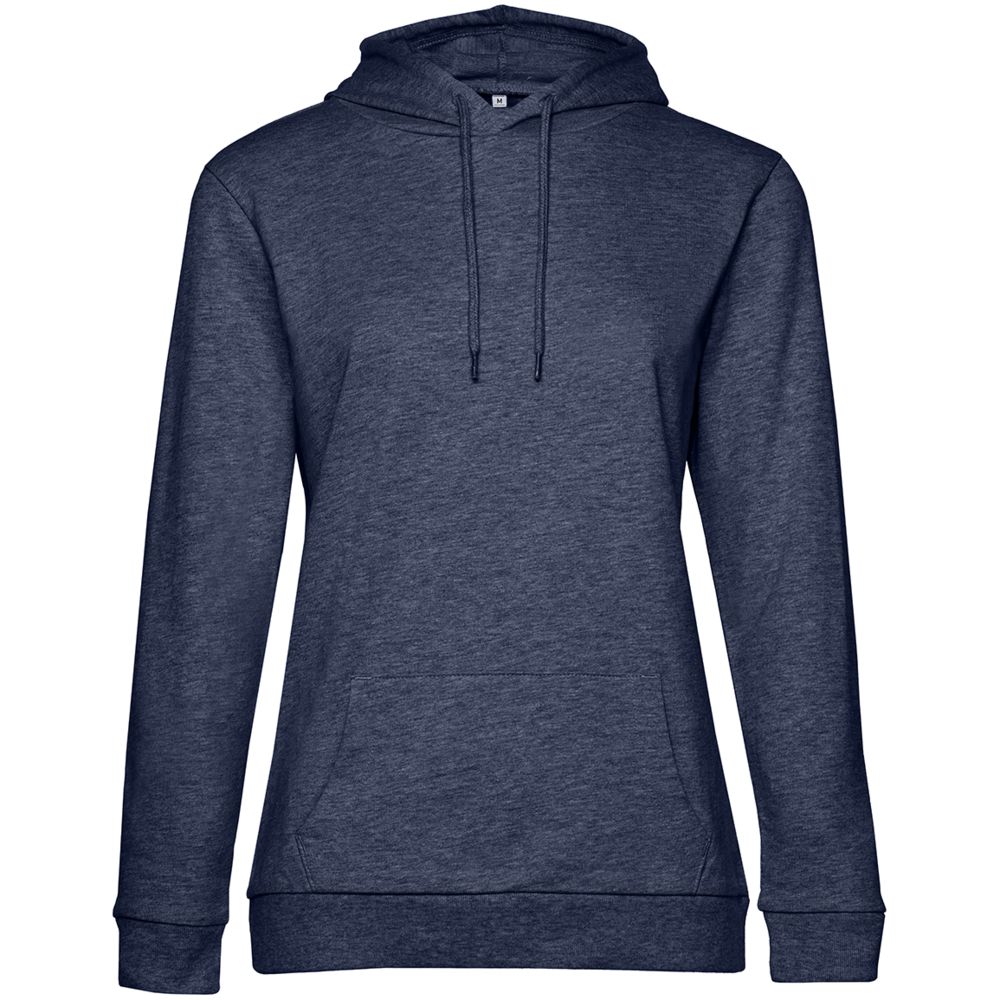 Толстовка с капюшоном женская Hoodie, синий меланж Толстовка с капюшоном женская Hoodie, синий меланж