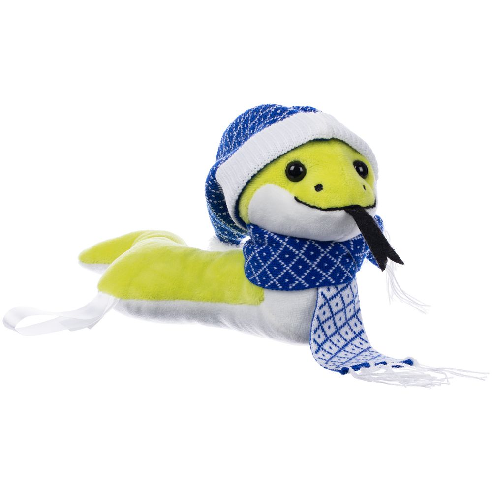 Мягкая игрушка Baby Snake Left, в синем шарфике и шапочке Мягкая игрушка Baby Snake Left, в синем шарфике и шапочке