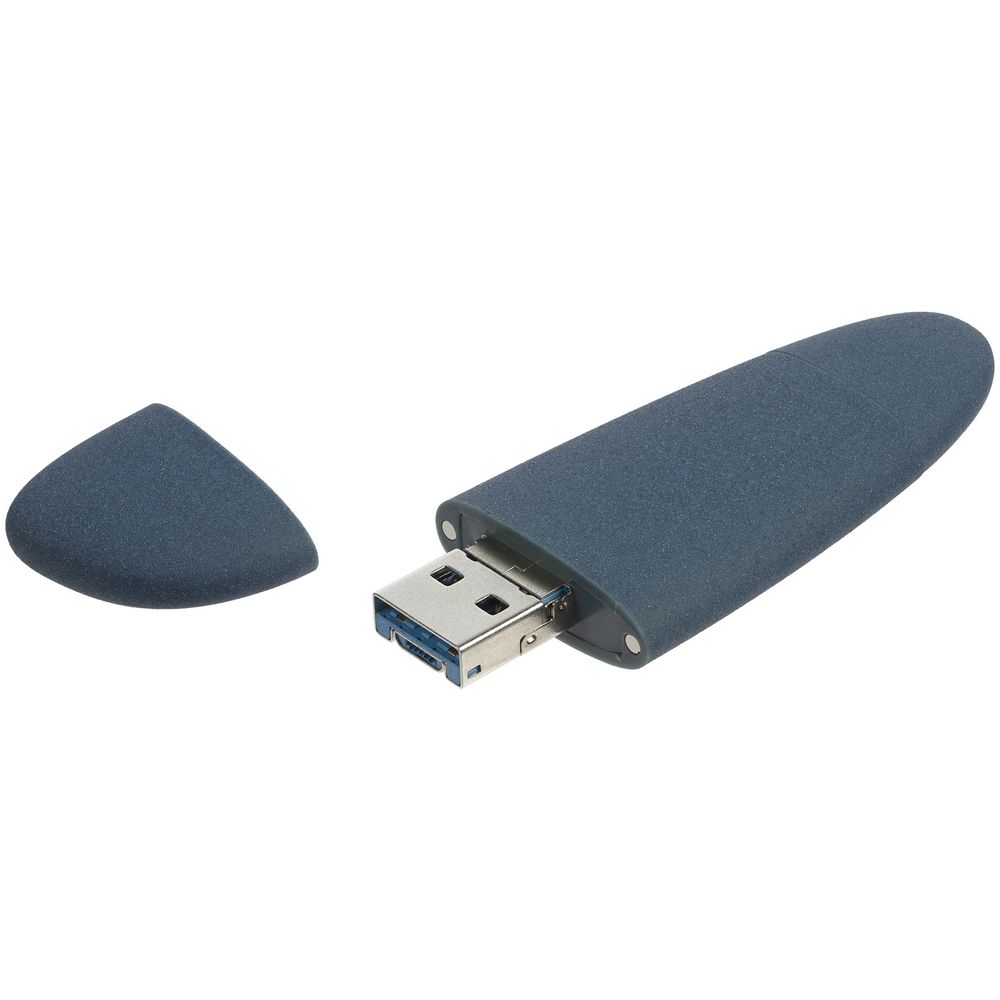 Флешка Pebble Universal, USB 3.0, серо-синяя, 32 Гб Флешка Pebble Universal, USB 3.0, серо-синяя, 32 Гб