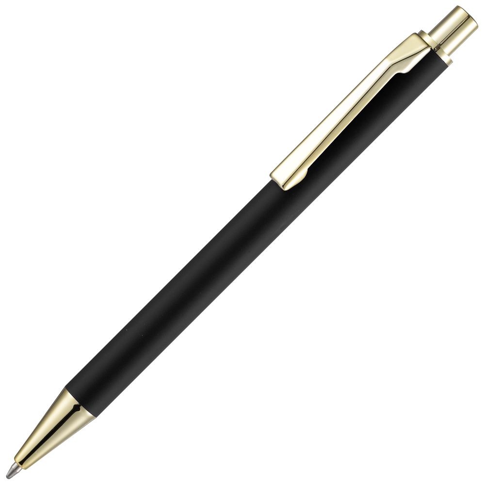 Ручка шариковая Lobby Soft Touch Gold, черная Ручка шариковая Lobby Soft Touch Gold, черная