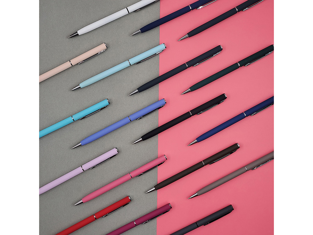 Ручка шариковая автоматическая BrunoVisconti® PALERMO цвет корпуса коричневый, soft-touch, 0.7 мм