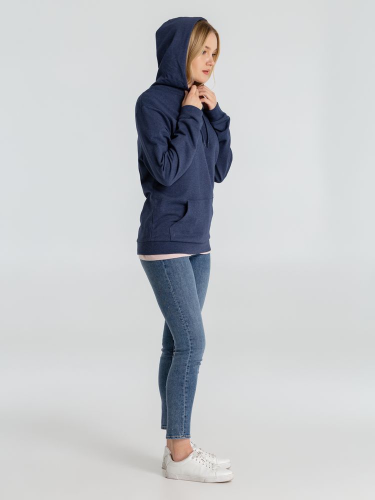 Толстовка с капюшоном унисекс Hoodie, синий меланж Толстовка с капюшоном унисекс Hoodie, синий меланж