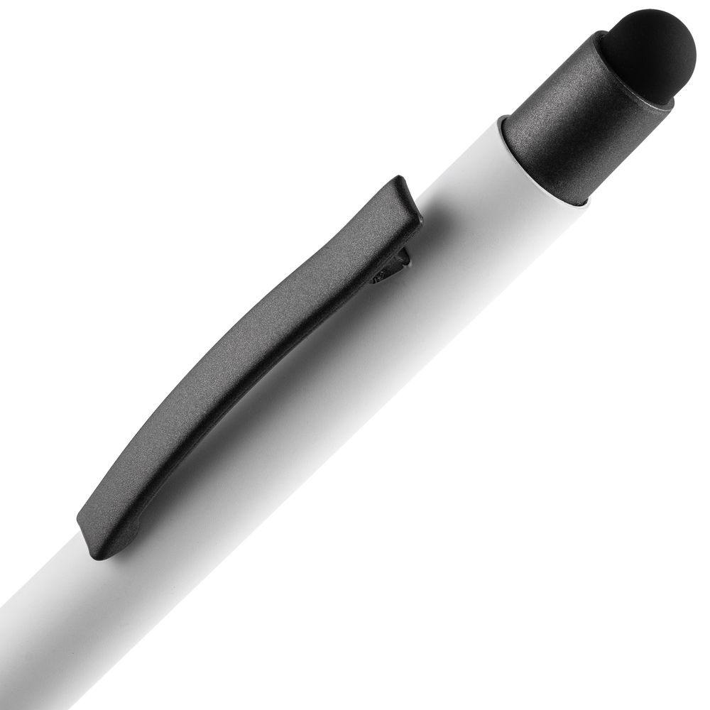Ручка шариковая Atento Soft Touch со стилусом, белая Ручка шариковая Atento Soft Touch со стилусом, белая