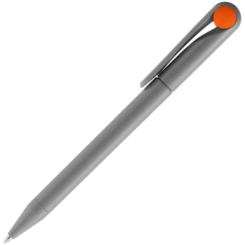 Ручка шариковая Prodir DS1 TMM Dot, серая с оранжевым Ручка шариковая Prodir DS1 TMM Dot, серая с оранжевым