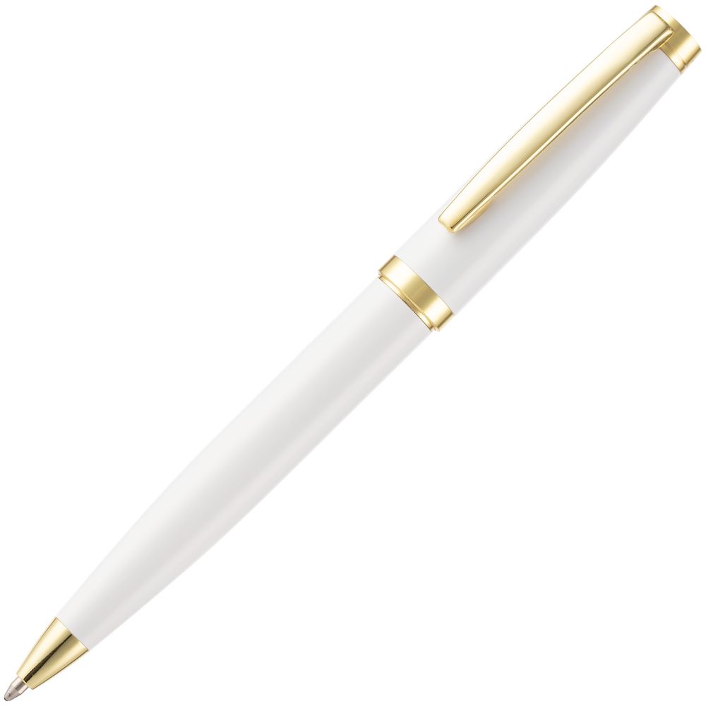 Ручка шариковая Letra Gold, глянцевая, белая Ручка шариковая Letra Gold, глянцевая, белая