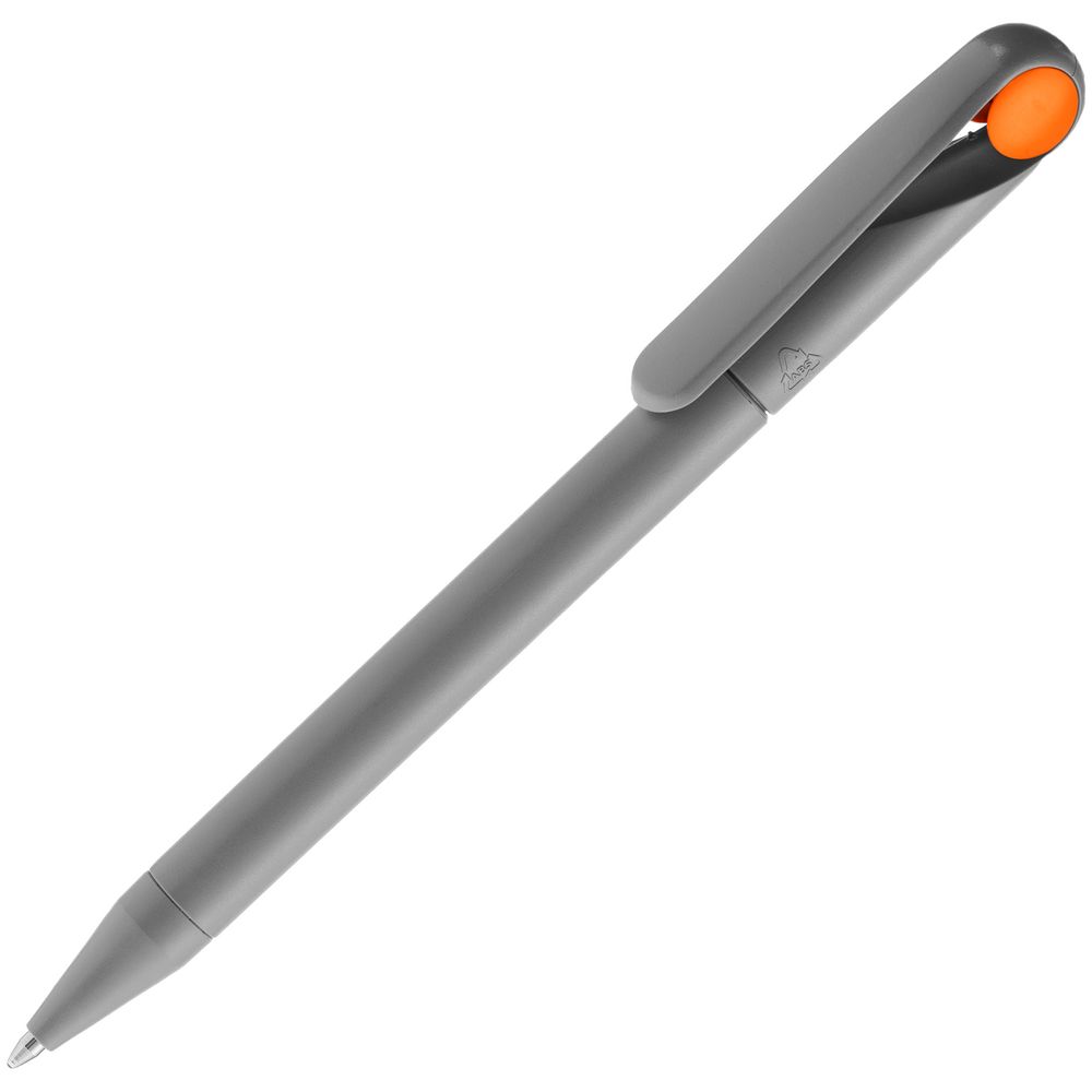 Ручка шариковая Prodir DS1 TMM Dot, серая с оранжевым Ручка шариковая Prodir DS1 TMM Dot, серая с оранжевым