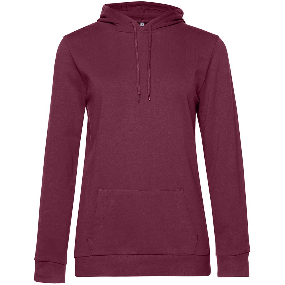 Толстовка с капюшоном женская Hoodie, бордовая Толстовка с капюшоном женская Hoodie, бордовая