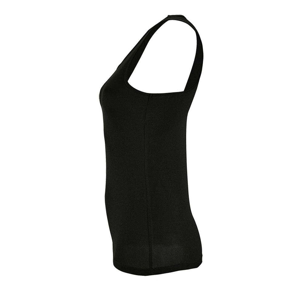 Майка женская Sporty TT Women, черная Майка женская Sporty TT Women, черная