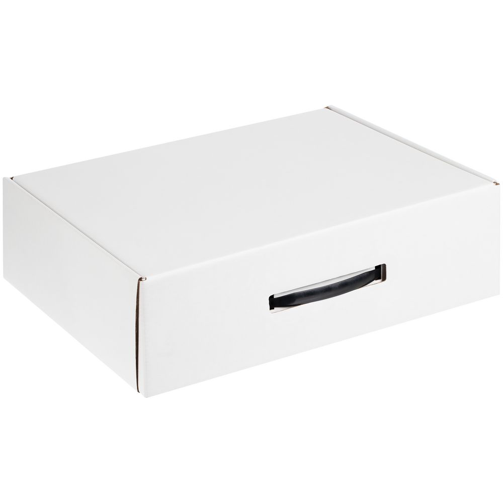Коробка самосборная Light Case, белая, с черной ручкой Коробка самосборная Light Case, белая, с черной ручкой