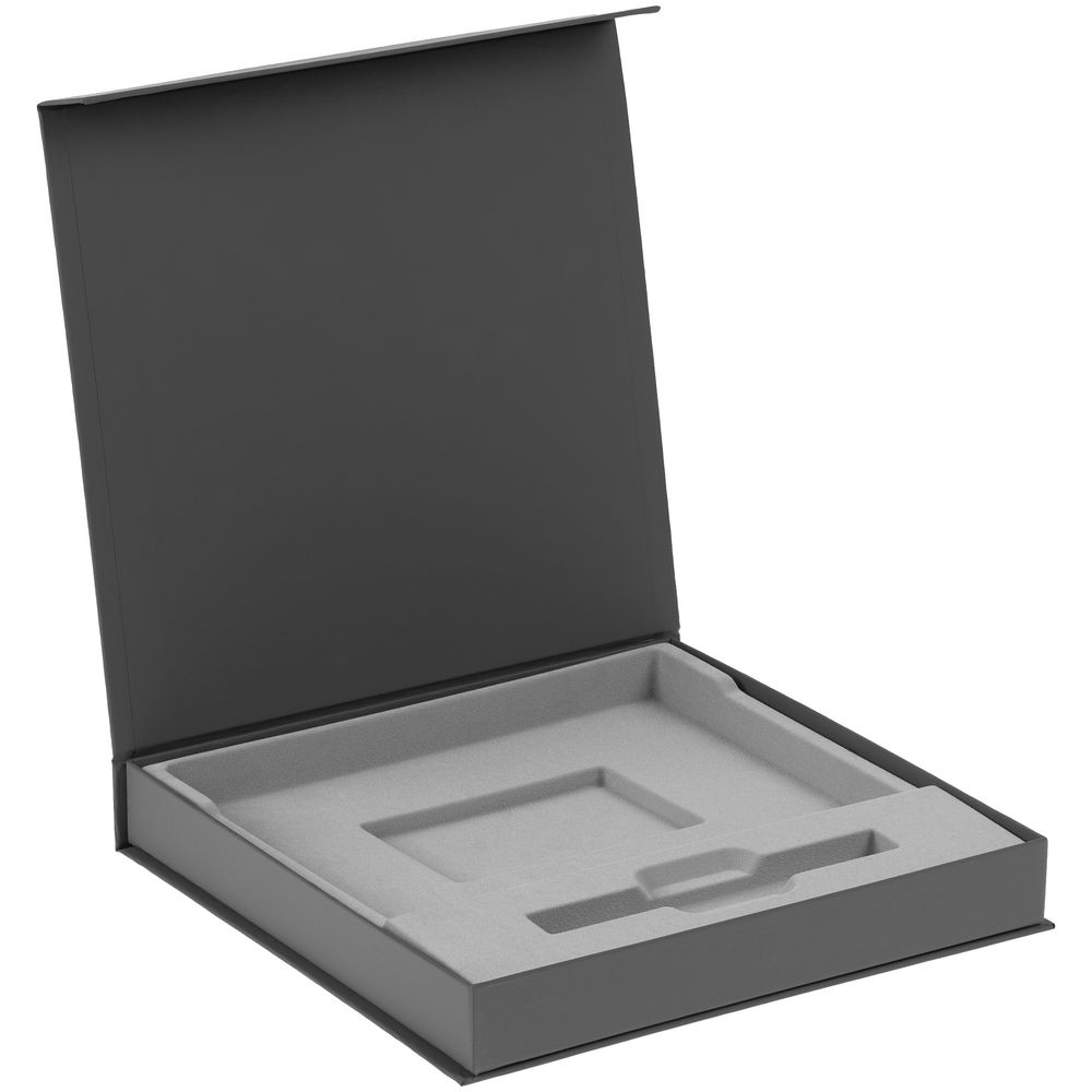 Коробка Memoria с ложементом под ежедневник и ручку, ver. 2, серая Коробка Memoria с ложементом под ежедневник и ручку, ver. 2, серая