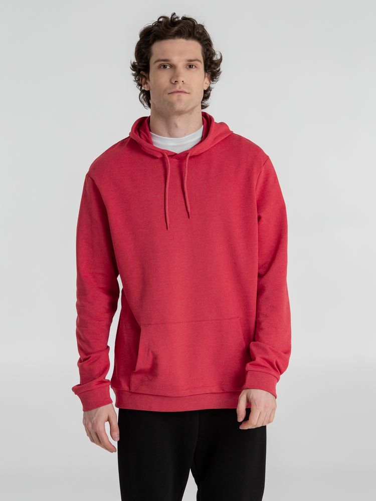Толстовка с капюшоном унисекс Hoodie, красный меланж Толстовка с капюшоном унисекс Hoodie, красный меланж