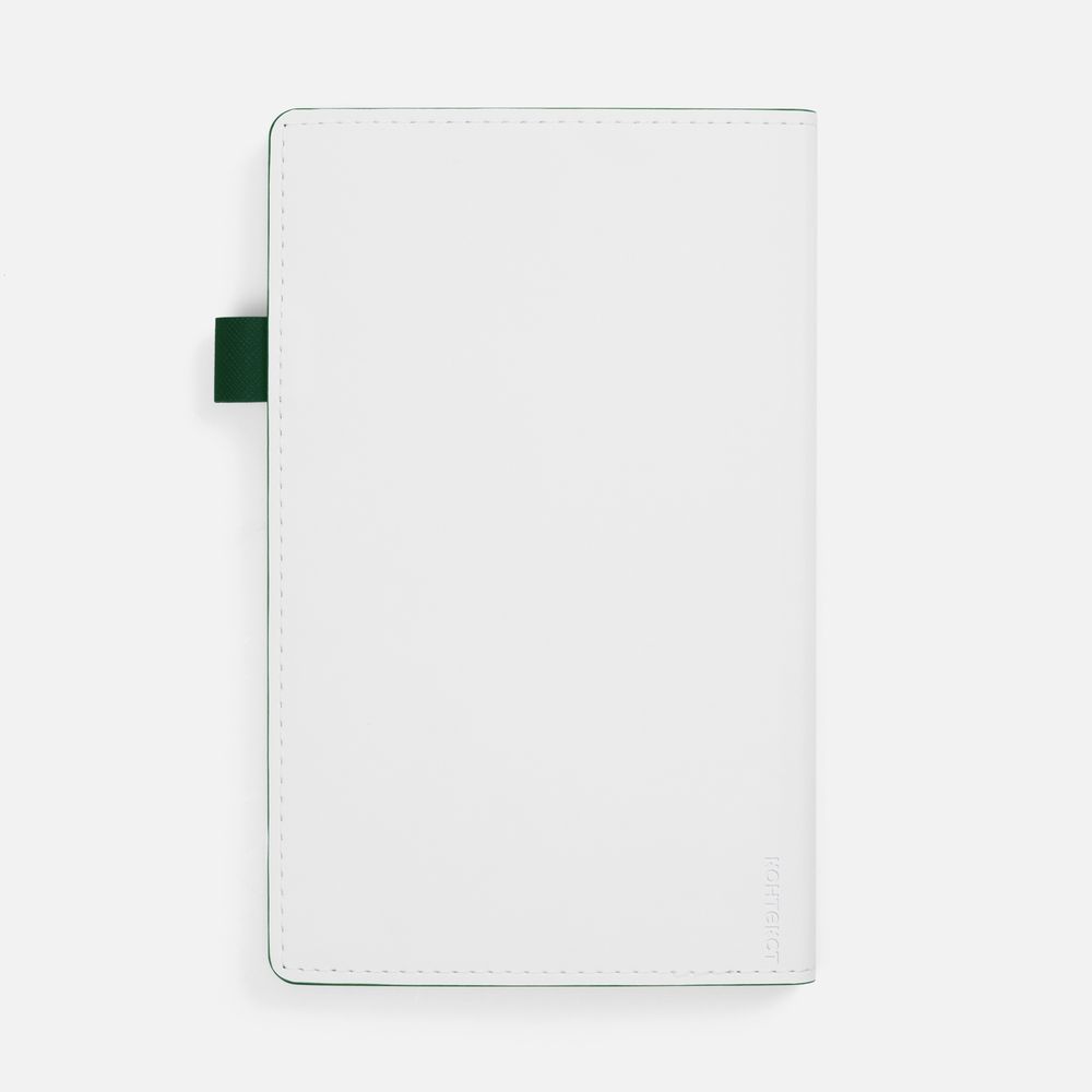 Ежедневник White Shall, недатированный, бело-зеленый