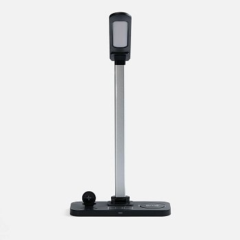 Настольная лампа с беспроводной зарядкой Power Light, черная