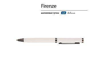 Ручка Firenze шариковая автоматическая софт-тач, белая