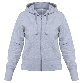 Толстовка женская Hooded Full Zip серый меланж