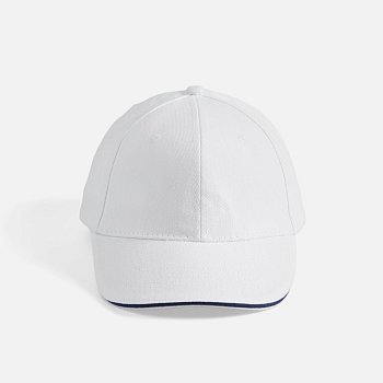 Бейсболка Buffalo, белая с темно-синим