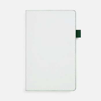 Ежедневник White Shall, недатированный, бело-зеленый