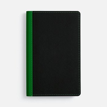 Ежедневник Nice Twice, недатированный, черный с ярко-зеленым