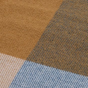 Плед Fleco, синий с коричневым