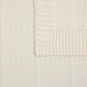 Плед Quadrisma, белый (молочный)