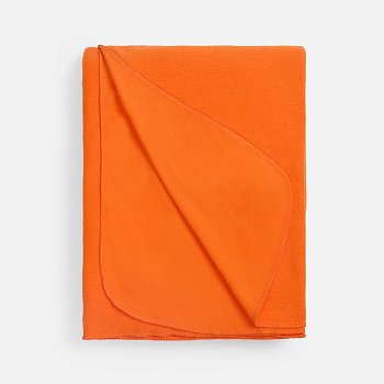 Флисовый плед Warm&Peace, оранжевый