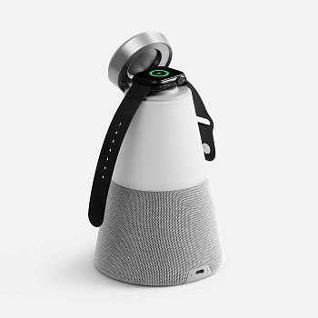 Bluetooth-колонка с беспроводной зарядкой и подсветкой Cone Sonance, серая