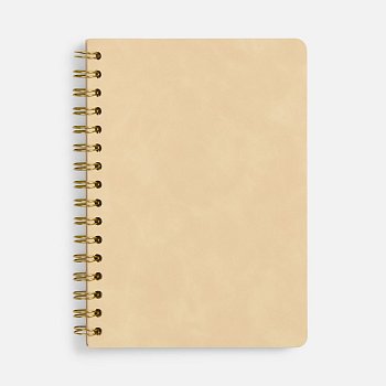 Ежедневник Spiral, недатированный, бежевый