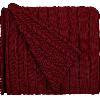 Плед Tressa, темно-красный