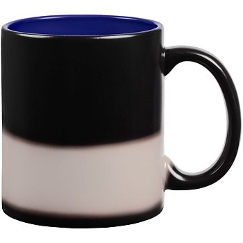 Кружка-хамелеон On Display, матовая, черная с синим