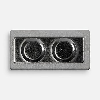 Значок Magnet Matto, серебристый глянцевый