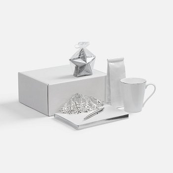 Набор «Планы на счастье», белый с серебристым