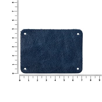 Лейбл кожаный Beta, XL, синий
