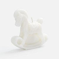 Свеча фигурная «Лошадка-качалка», белая