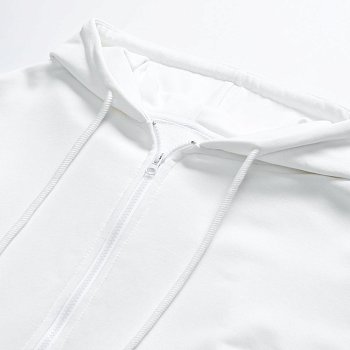 Толстовка унисекс оверсайз на молнии Zippy Terry, белая